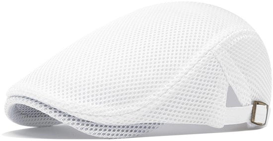 Cappello avanti, berretto, mesh estivo vuoto, unisex, protettivo dalla luce solare e respirabile, regolabile, bianco