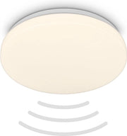 Lampada da soffitto per bagno - Lampada da soffitto per bagno rilevamento movimento LED IP54 caldo bianco 120 gradi rilevamento bagno lampada per cucina 27x65 cm bianco