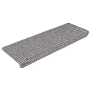 Tappeti Autoadesivi Scale Aspetto Sisal 30 pz | Gradini per Scale 65x21x4cm Argento