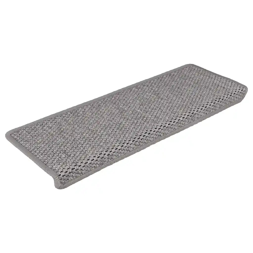 Tappeti Autoadesivi Scale Aspetto Sisal 30 pz | Gradini per Scale 65x21x4cm Argento