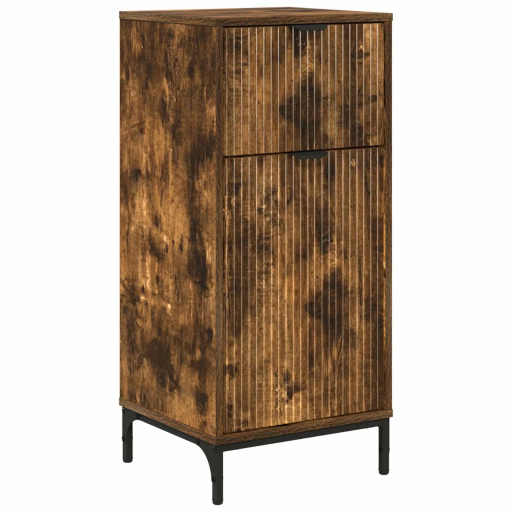Mobile da Bagno con cassetto Rovere fumé 39,5 x 36 x 88 cm 883399