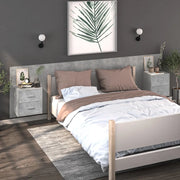 Comodini a Muro 2 pz-Set di 2 Tavolino da notte Grigio Cemento 655582