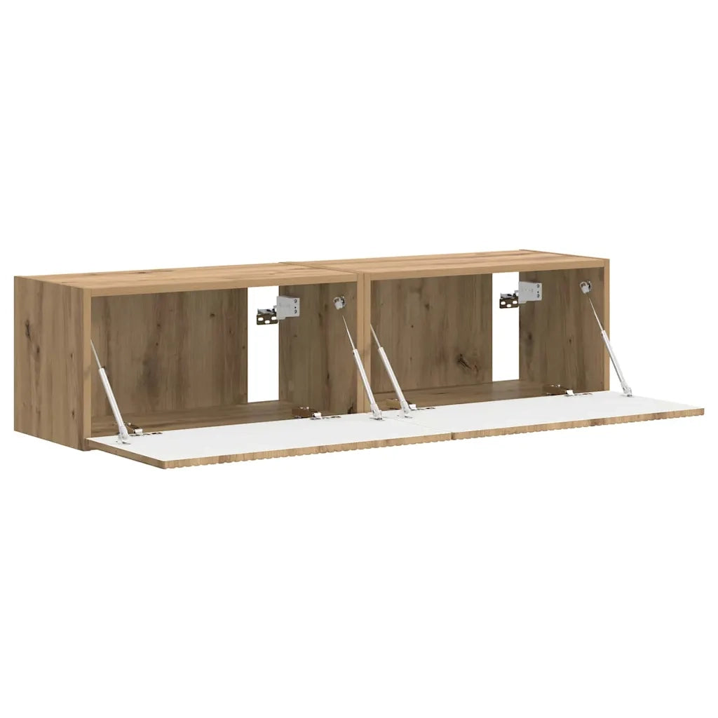 Mobile TV da parete 2 pcs Rovere Artigianale 60 x 31 x 29,5 cm 892208