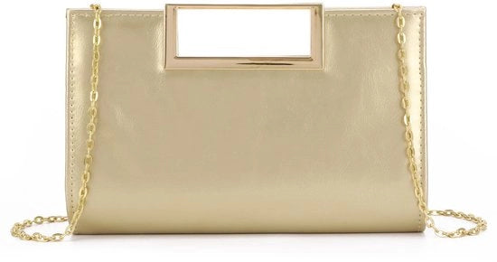 Clutch in pelle con catena rimovibile, elegante borsa da sera per donne per matrimoni, feste, cene e uso quotidiano