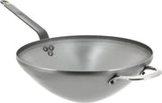 Manico per wok a piatto di acciaio inossidabile - diametro 32 cm - 5618.32 - alta qualità - durata