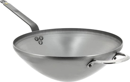 Manico per wok a piatto di acciaio inossidabile - diametro 32 cm - 5618.32 - alta qualità - durata