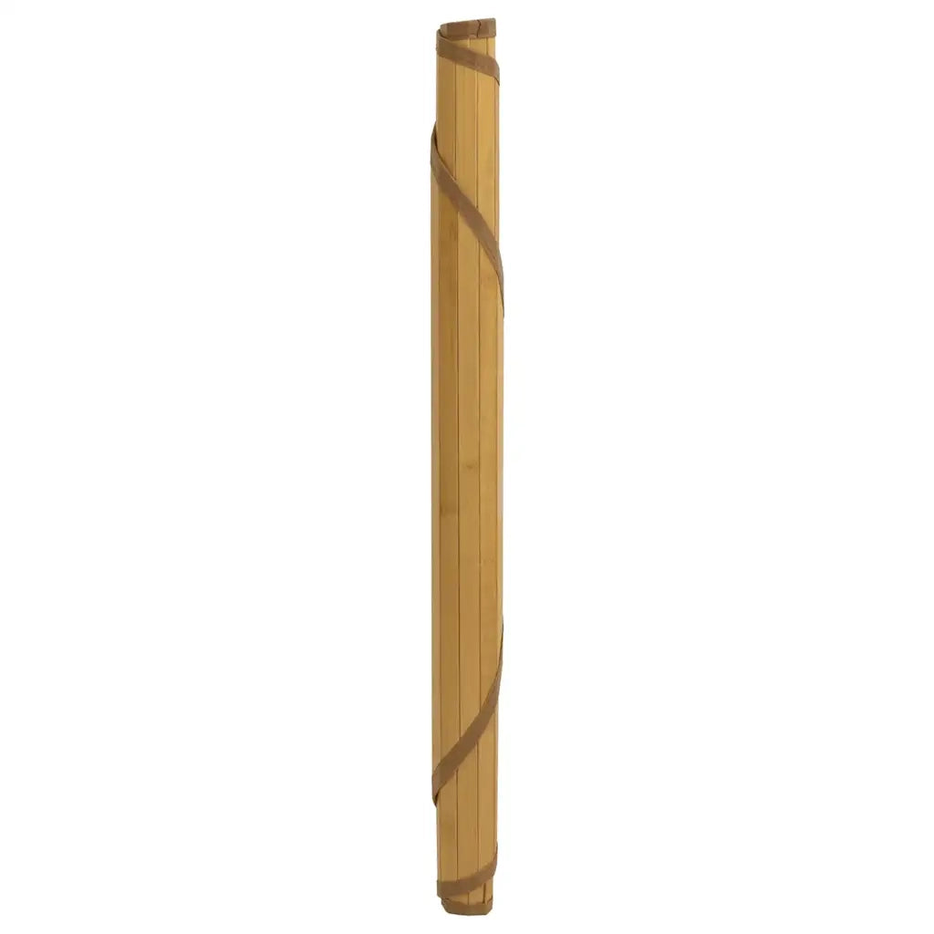 Tappeto Rotondo Naturale 80 cm in Bambù 376979