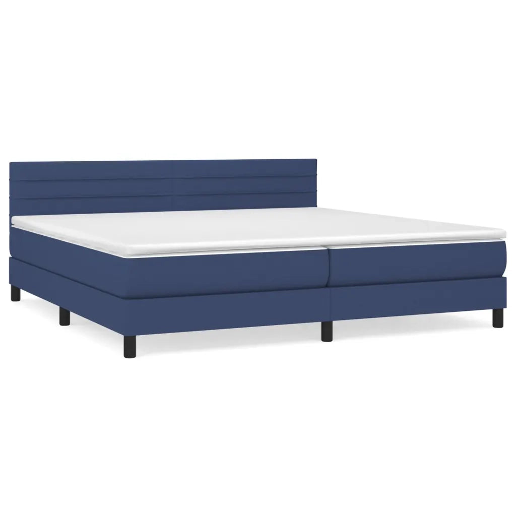 Giroletto a Molle con Materasso Blu 200x200 cm in Tessuto 3140167