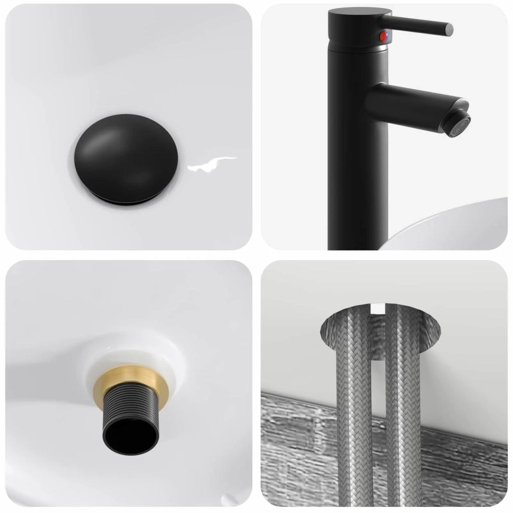 Mobile lavabo da parete Sonoma grigio 49 x 44,5 x 65 cm 890598