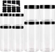 Contenitori di plastica per archiviazione, set di contenitori per la cucina 8 pezzi (0,2L+0,4L+0,5L+1L) con coperchio, contenitori di archiviazione, contenitore per cereali, contenitore per polveri (te, spezie)