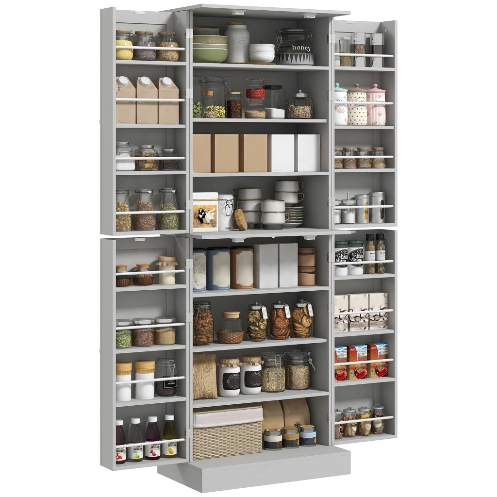 Armoire de Cuisine Buffet Cuisine Moderne 60 x 35 x 166 cm Gris