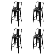 Sgabelli da Bar 4 pz Neri in Acciaio cod mxl 56001