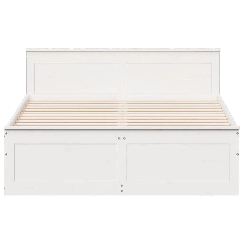 Giroletto senza Materasso con Testata Bianco 150x200 cm Pino