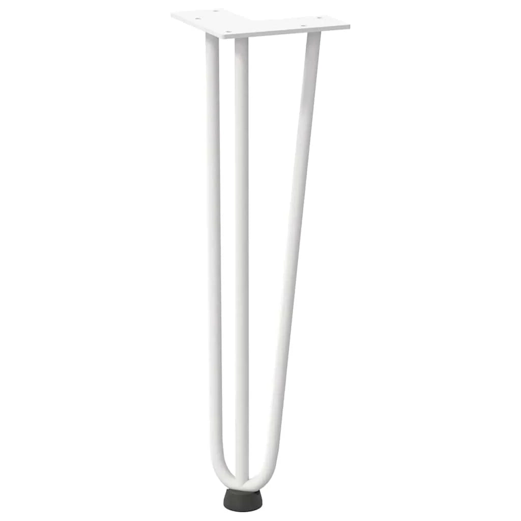 Set di 4 gambe a forcina per tavolino da 42 cm design moderno con piedini regolabili in acciaio bianco 02_0056740