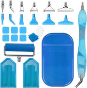 Set di Accessori per Pittura a Diamanti, 5D Kit di Pittura con 12 Testine di Filo e Rotolino per Progetti Creativi e Artigianali DIY