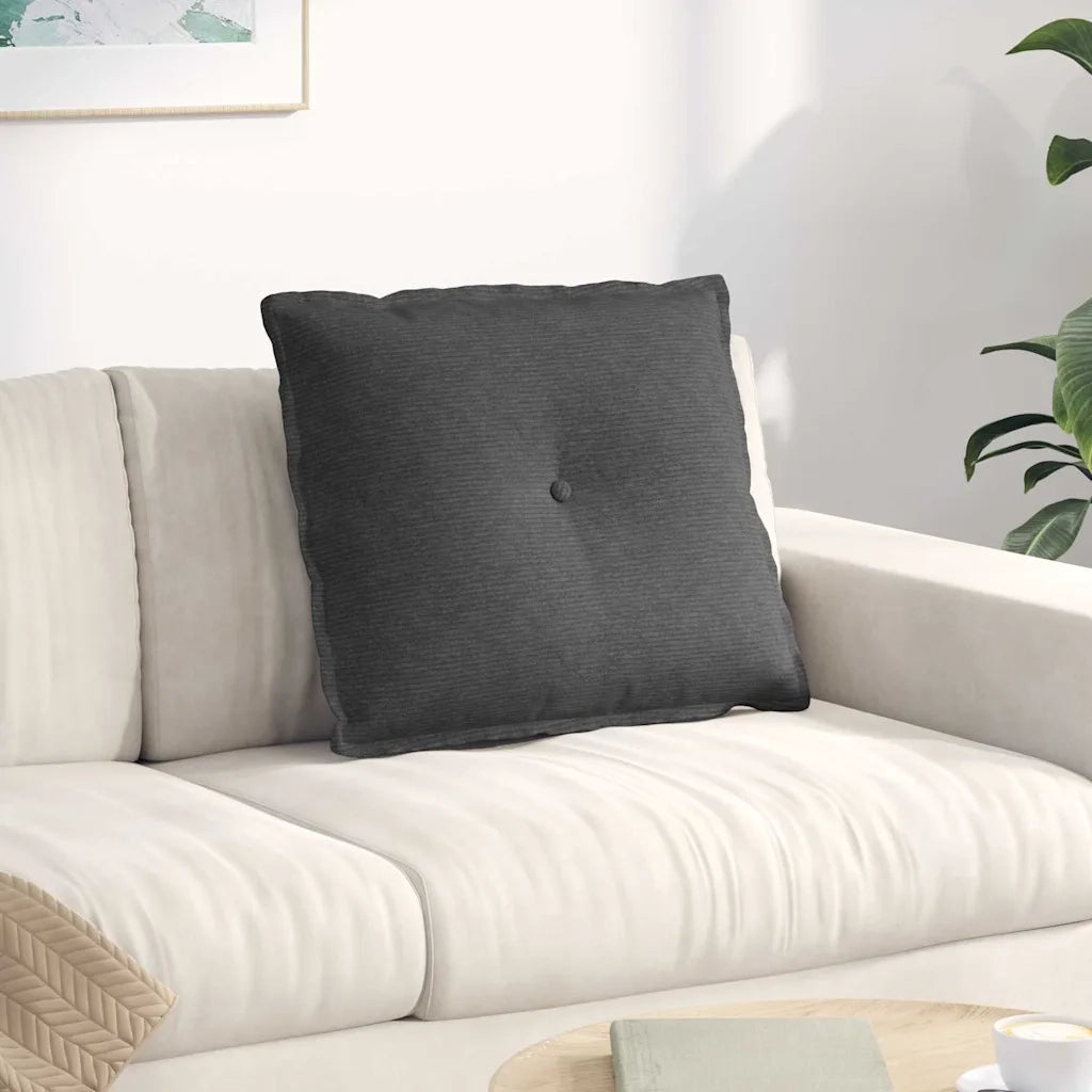 Cuscino per Schiena Grigio scuro 60 x 50 cm Tessuto in Cords