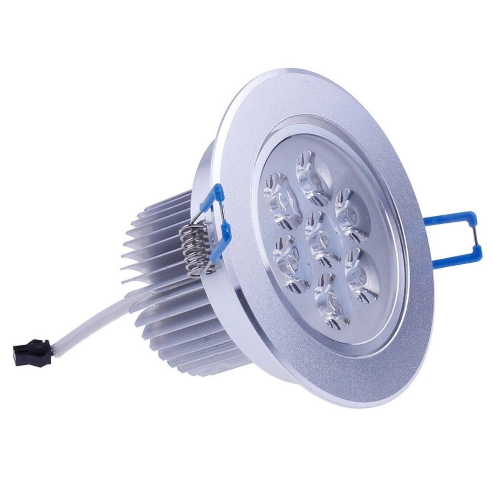 Trade Shop - Faro Faretto A Led 7w Da Incasso A Molla Con Alette Calda Fredda Driver Incluso -