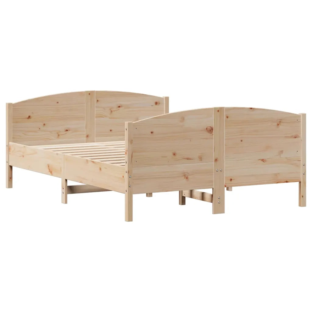 Letto senza Materasso 135x190 cm in Legno Massello di Pino 3301797
