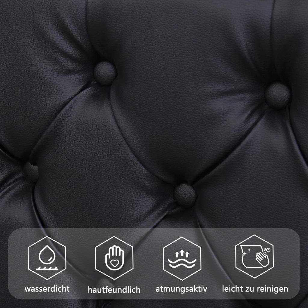 Letto Matrimoniale LED - Xylo - 140x200cm, Schowek, Nero