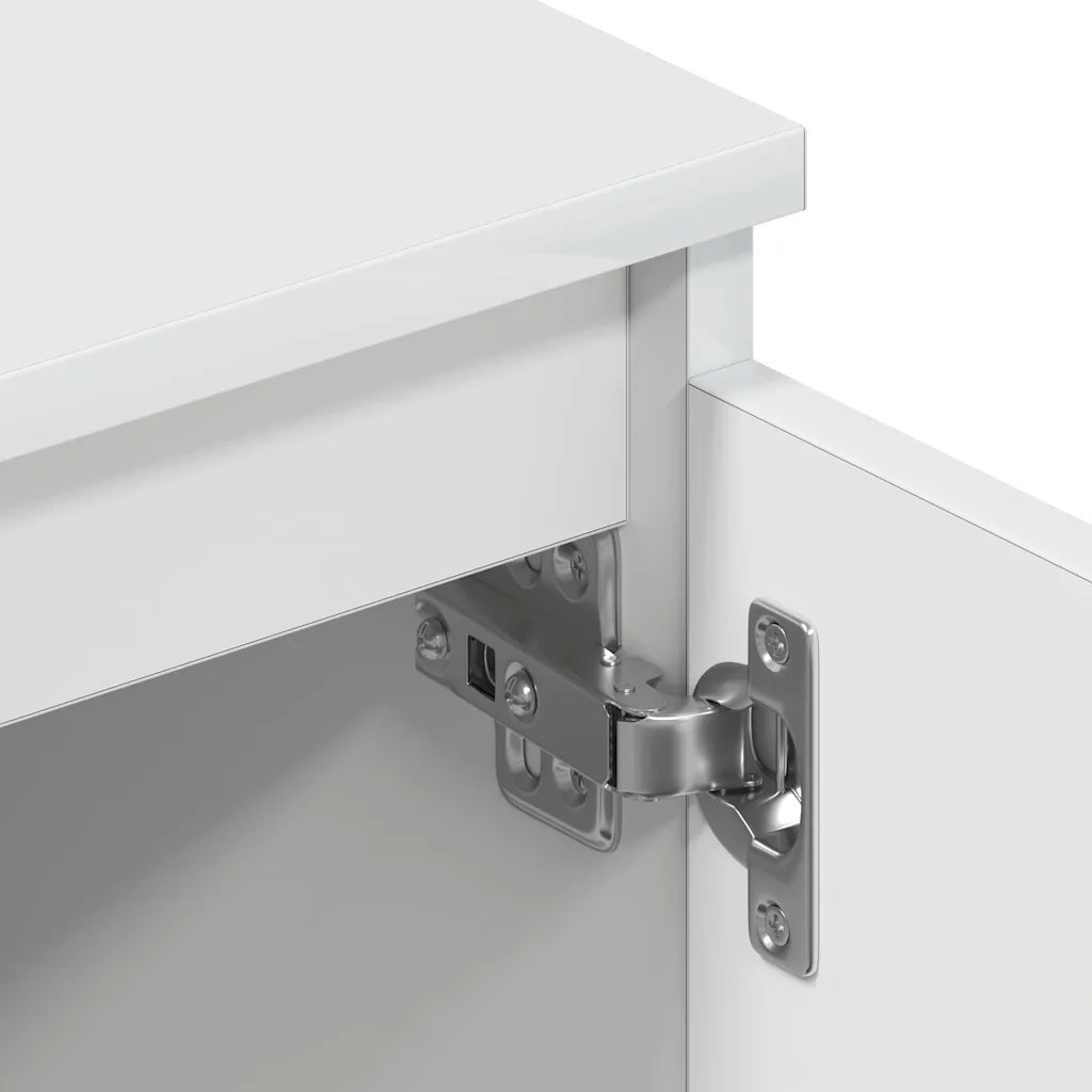 Mobile Porta TV Bianco 140x40x35,5 cm in Legno Multistrato 800648