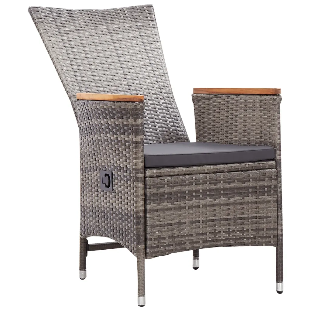 Set Mobili da Pranzo per Giardino 5 pz Grigio 3071953