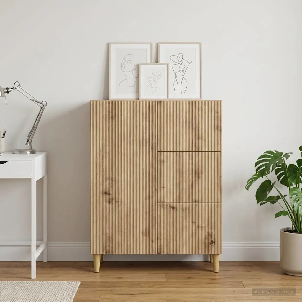Credenza con cassetto Rovere Artigianale 66 x 34,5 x 90 cm 894634