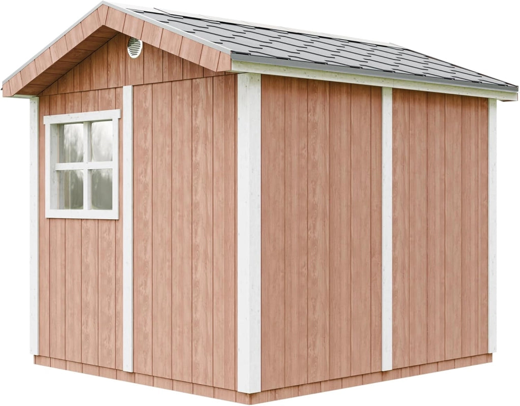 Casetta da giardino di qualit? premium 5,9 m² - H252x250x294 cm - Timbela M913-REDWOOD RED