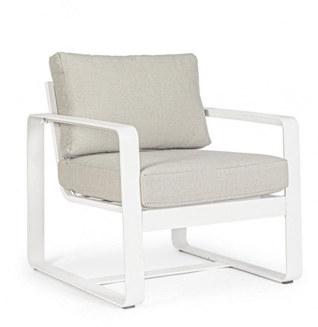 Set 2 Poltrone 74x78x84h cm con Cuscini Merrigan Bianco