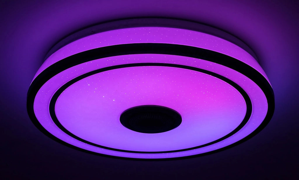Plafoniera LED RGB Bluetooth Rabalux Nikolaus 39,5cm nera