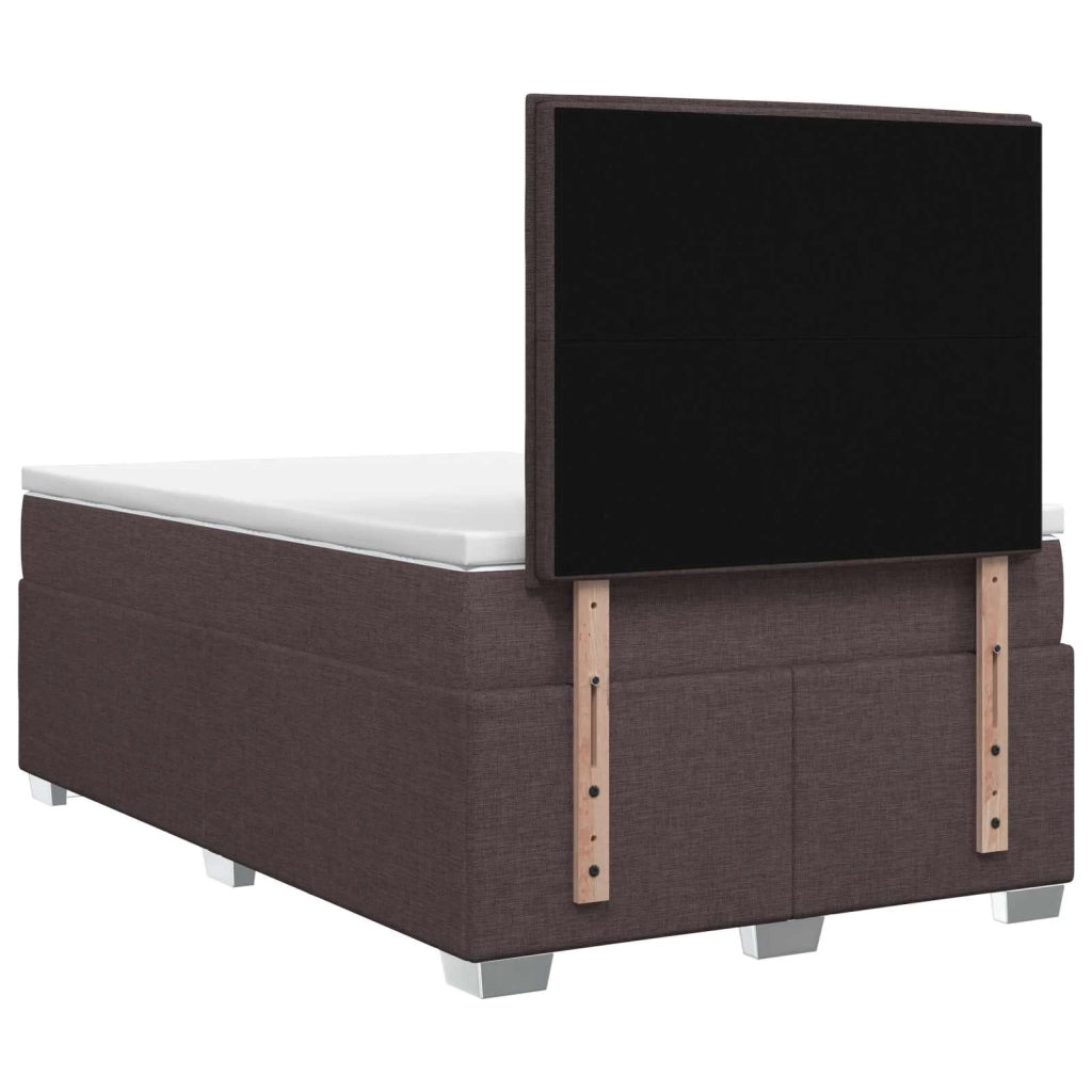 Letto box spring con materasso Marrone Scuro 120 x 190 cm 3453356