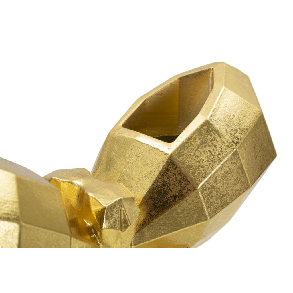 Vaso Decorativo Farfalla 3, Oro, Poliresina, 22,5x8x15 cm