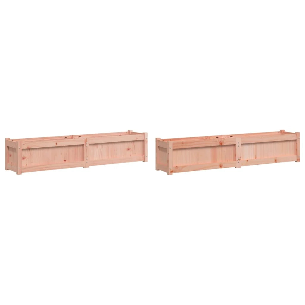 Vassoio per fioriera aiuola rialzata piante fiori giardino terrazze set di 2 legno massello douglas marrone 02_0039057