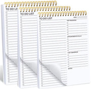 Lista da Compito da 3 Pezzi - Blocchetto di Note - Blocchetto di Appunti - Blocchetto di Memoria - Blocchetto di Scrittura - Disegno semplice