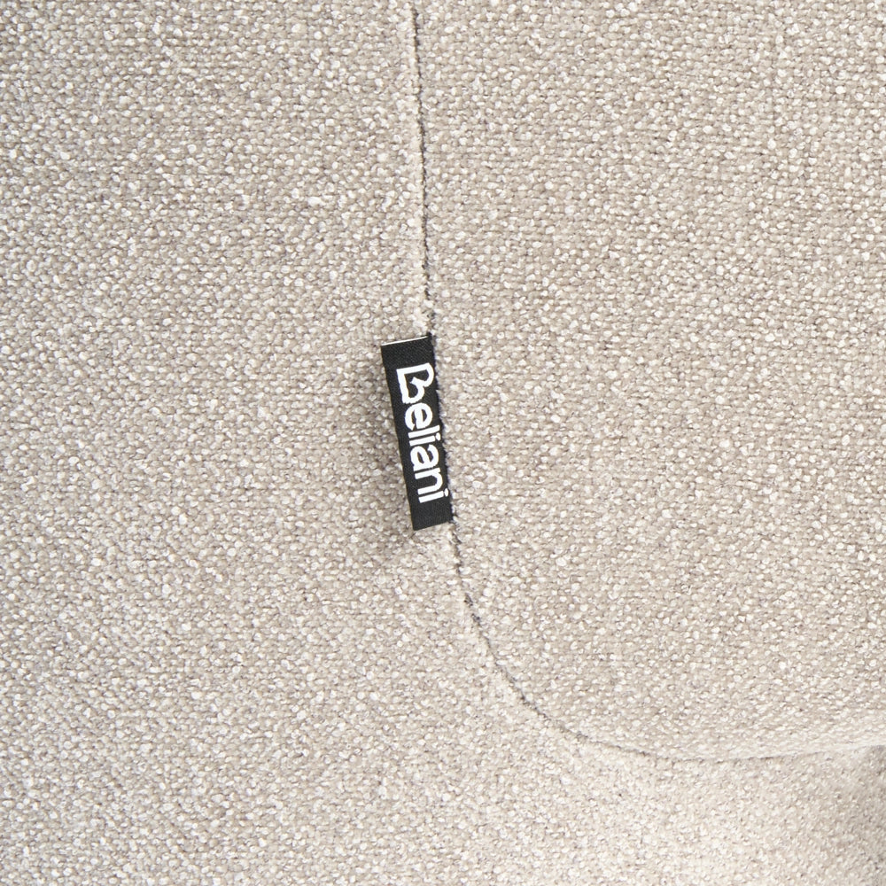 Panchina beige chiaro Boucle da salotto o camera da letto con gambe larghe in stile moderno