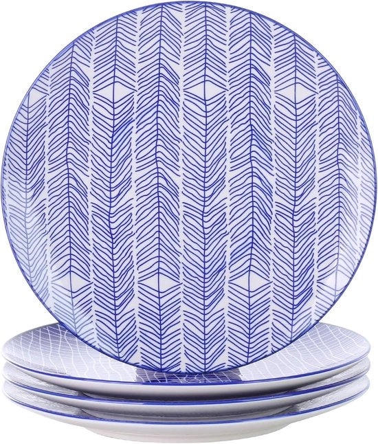 Set di piatti piatti a piastrelle 4 pezzi - Piatti piatti grandi - Set di piatti Ø 27 cm