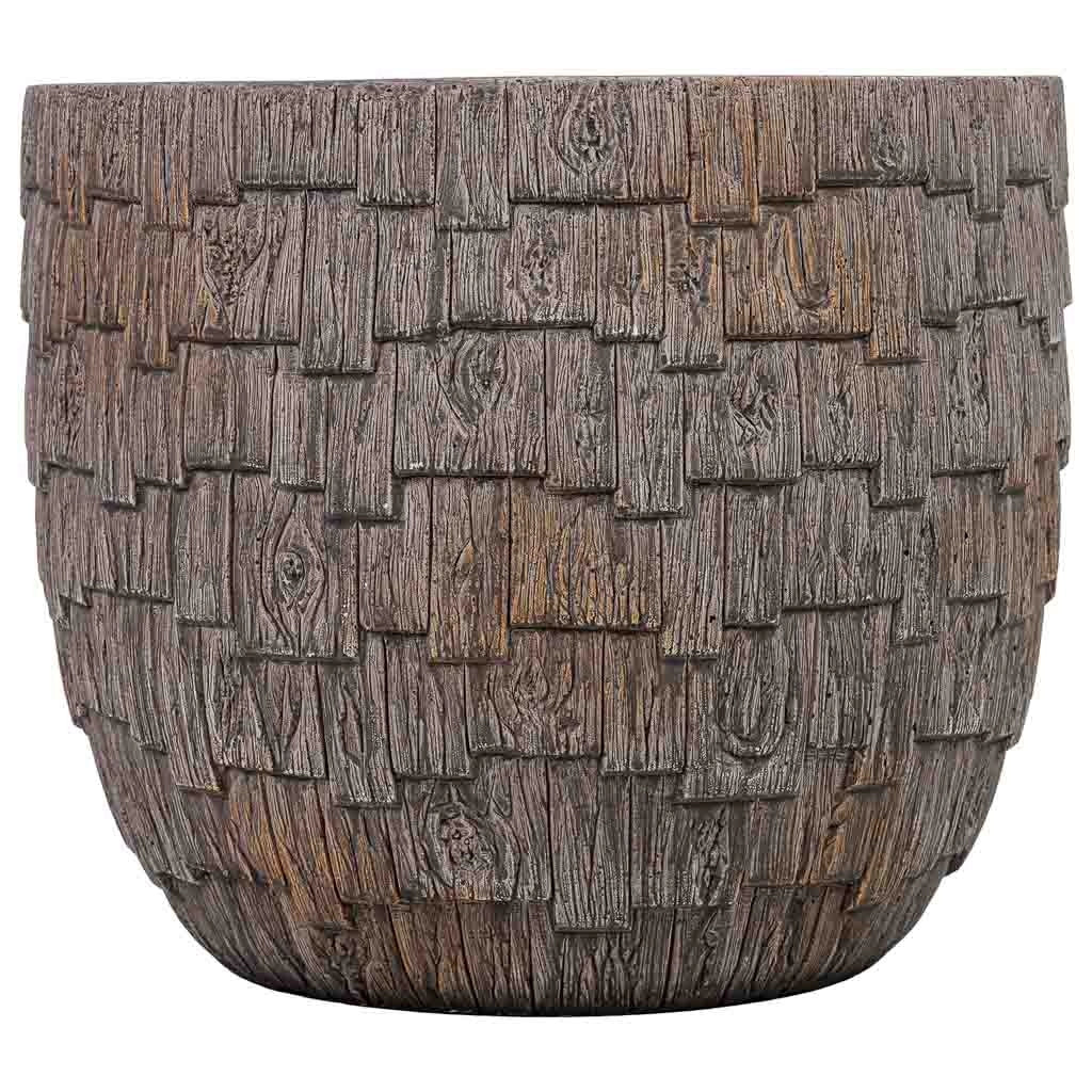 Vaso fibra di vetro marrone rossastro 35x35x30 cm
