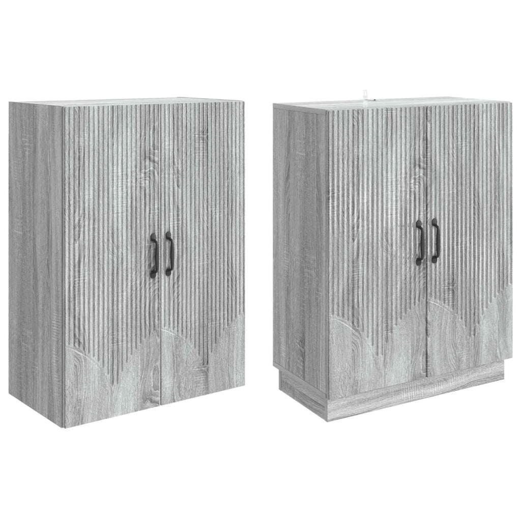 Set di armadi 2 pcs Sonoma grigio Legno ingegnerizzato