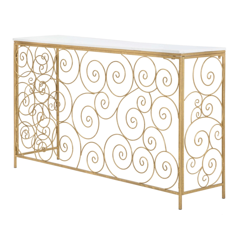 Goris, Consolle un Ripiano, 140x36x82h cm Bianco