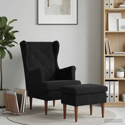 Poltrona con Ottomano 2 pz Nero Velluto 3418851
