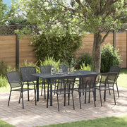 Set da Pranzo da Giardino 9 Pezzi Acciaio Anthracite