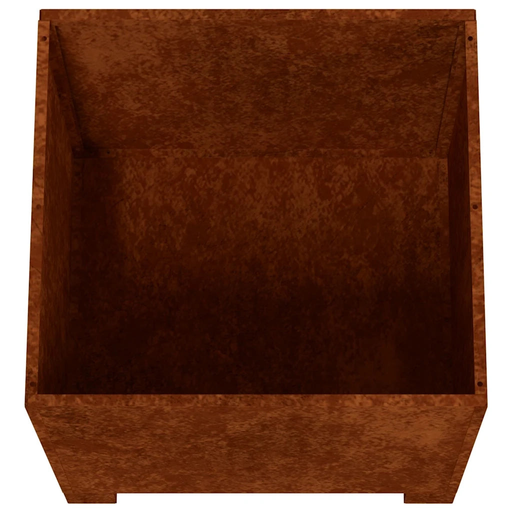 Fioriera con Gambe Ruggine 40x40x40 cm Acciaio Corten 823680