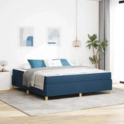 vidaXL Letto a molle con materasso Blu e Bianco 180 x 200 cm Tessuto