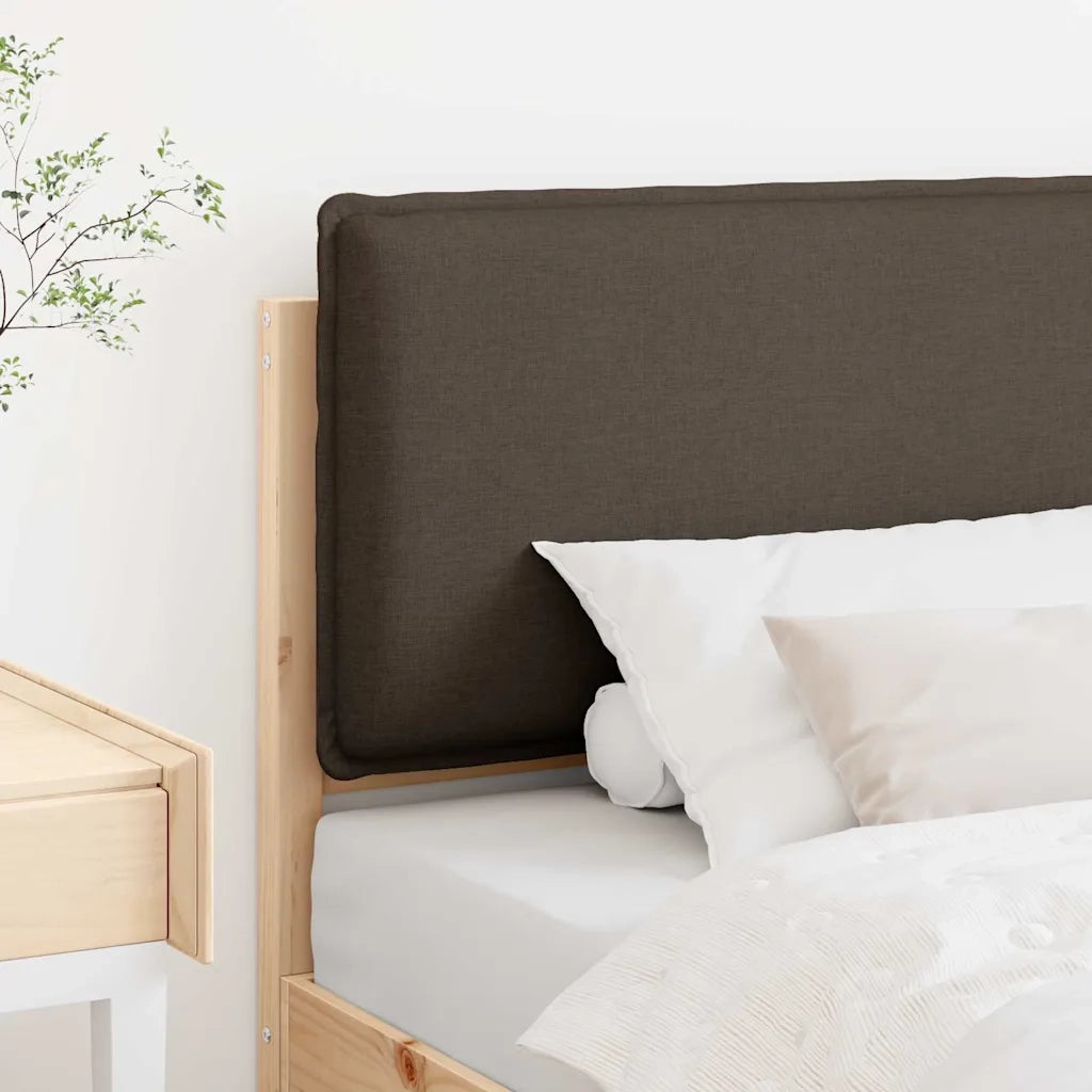 Testiera imbottita-Testiera con Cuscini-Testata Grigio Naturale e Chiaro 90 cm Pino massello 540457
