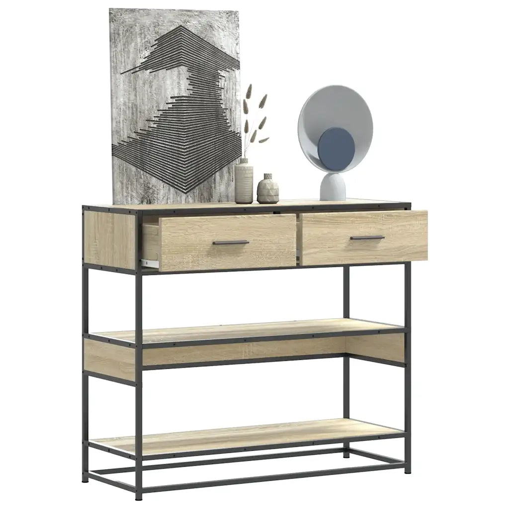 Tavolo Consolle | Tavolo d'Ingresso Rovere Sonoma 90x35x80 cm in Legno Multistrato