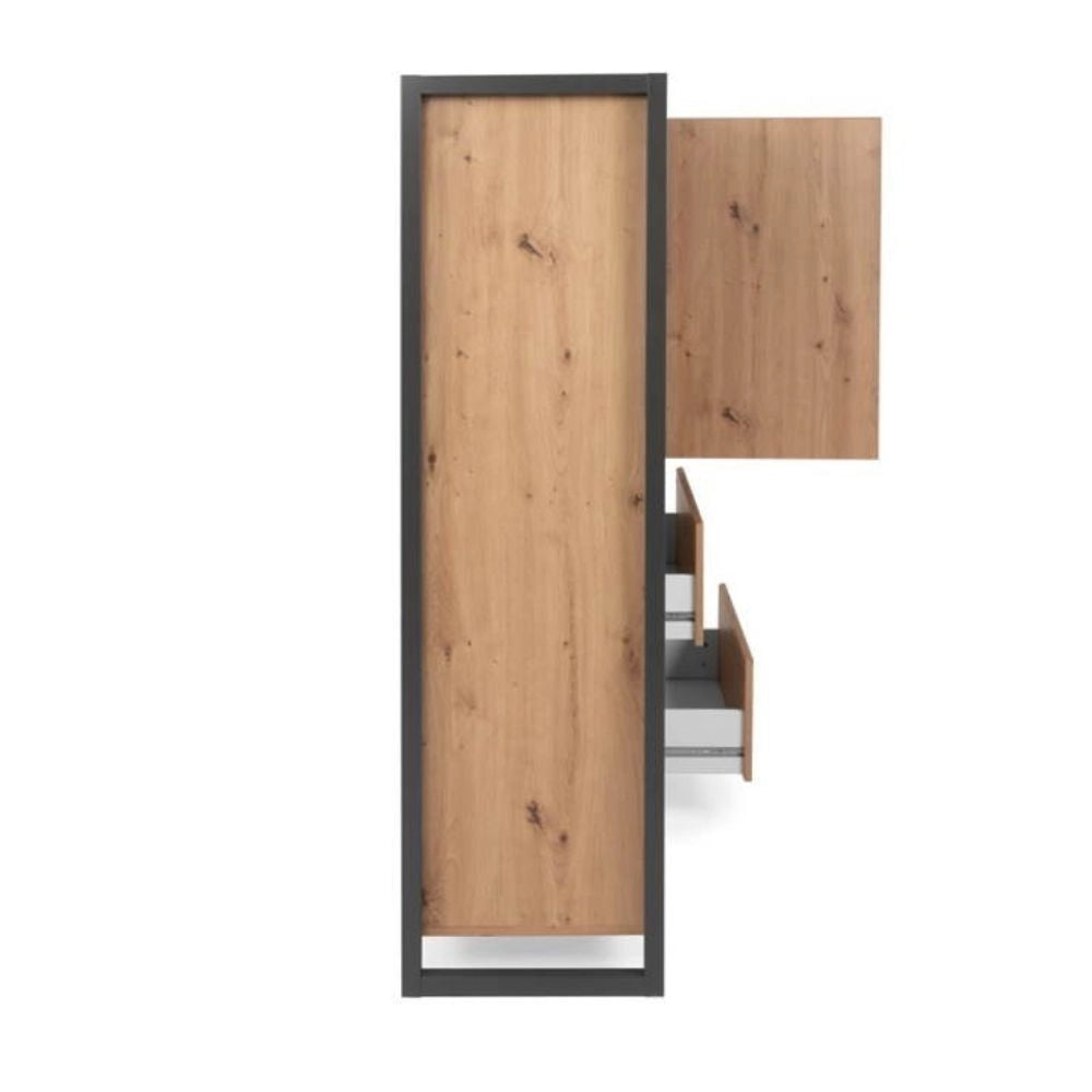 Credenza alta L120XP40XH140 Denver51 colore quercia antracite