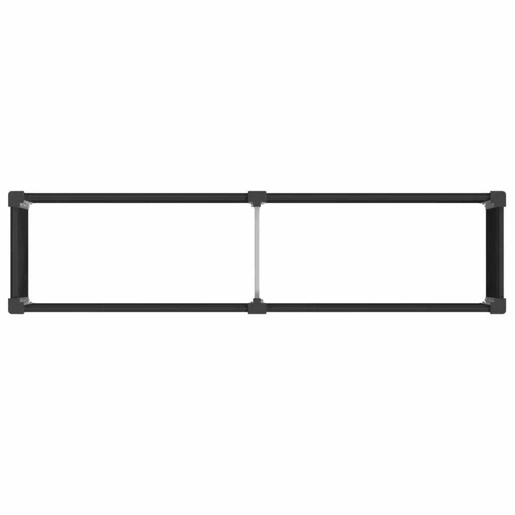 Letto rialzato da giardino Nero 200 x 50 x 54 cm alluminio 42038984