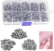 150 chiodi metallici per cucito - set senza cucitura - ideali per abbigliamento e borse - adatti per progetti fai da te - diametro 9,5 mm