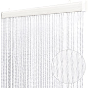 Tenda Antimosche Filo Intrecciato Gomma PVC Moschiera Finestra Porta Ingresso Trasparente - 100x220 Cm