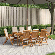 Set da pranzo da giardino da 9 pezzi Naturale 3434584
