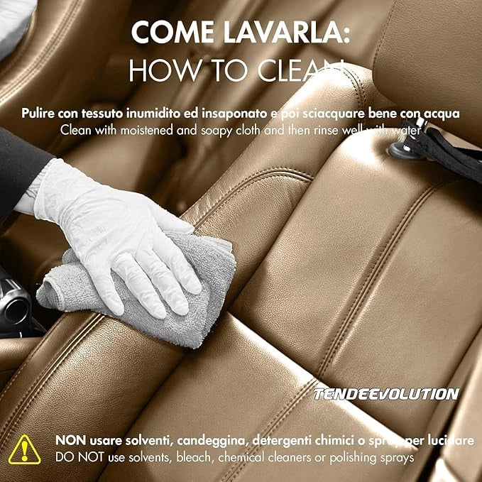 Ecopelle "Sierra" di Qualità, Colore Bianco 01 - Robusta, Elegante - Ideale per Auto, Moto, Arredamenti - Vendita al Mezzo Metro